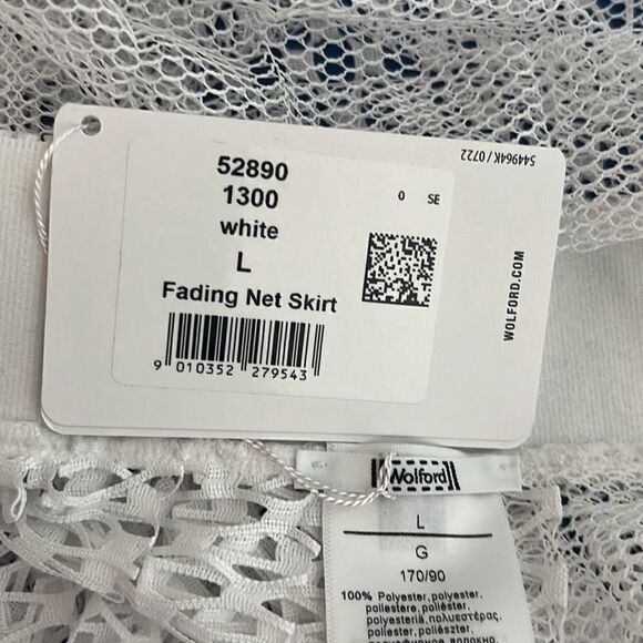 NWT Wolford Fading Net Skirt White L - Picture 15 of 16